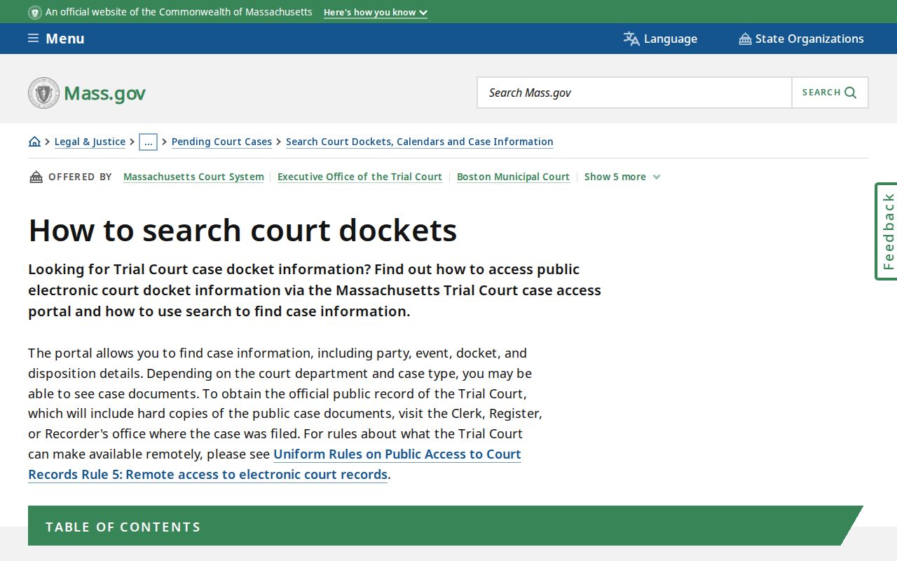 Gardner resident lookup court docket search instructions and field choices